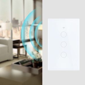 Công tắc chữ nhật cảm ứng thông minh_ 3 nút (SL-1RW 1/2/3 gang Wifi SmartLife)