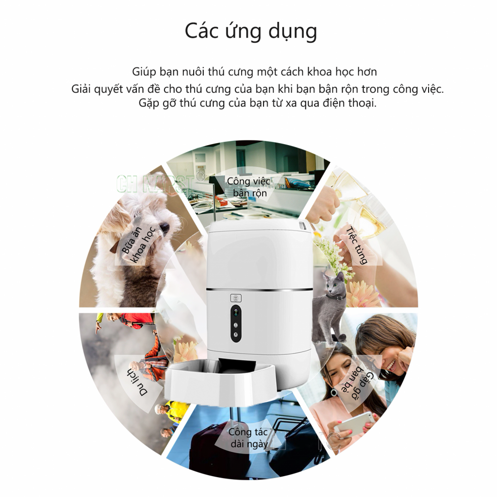 Máy đựng thức ăn cho thú cưng tự động PET-S1 Wifi SmartLife